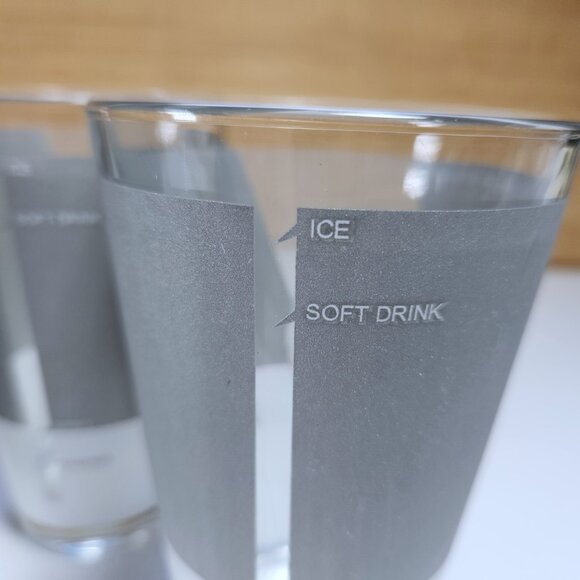 Cinzano Mixin' Style Vintage Tall Cocktail Glasses Set Of 3 Retro Vintage 1980's - Picture 5 of 11